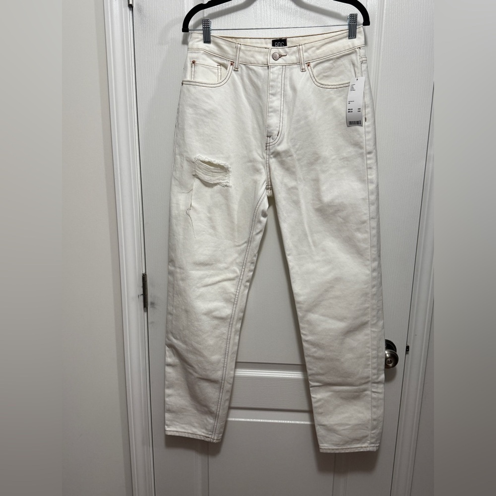 BDG Urban Outfitters UO High Waisted Off White Denim Mom Jeans Women’s‎ 29 Boho
